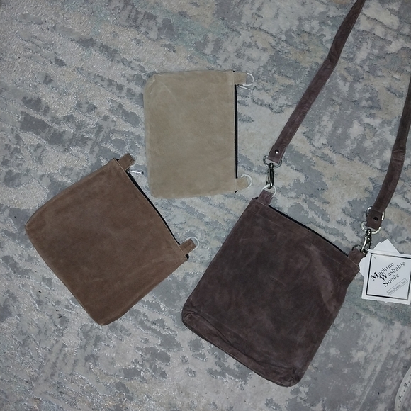 Brown Suede Purse Set - Picture 3 of 8